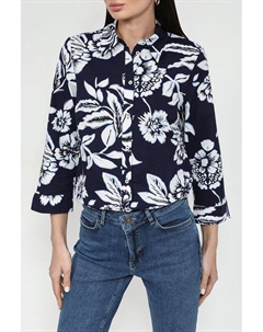 Рубашка хлопковая с цветочным принтом More&more