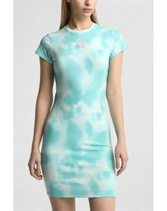 Платье хлопковое с принтом Hugo