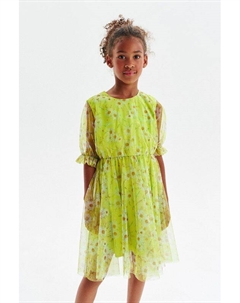 Платье двуслойное с принтом ромашки Silver spoon ceremony