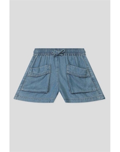 Шорты джинсовые на эластичном поясе с карманами Ido