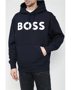 Хлопковое худи с логотипом Boss