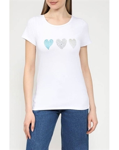 Футболка из смесового хлопка с принтом More&more