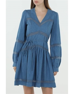 Платье хлопковое с кружевом Twinset