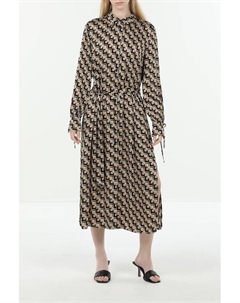 Платье-рубашка атласное с принтом Marc aurel