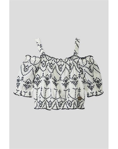 Блуза хлопковая с принтом Guess