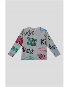 Лонгслив хлопковый с принтом Gioco