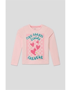 Хлопковый лонгслив с принтом Ovs