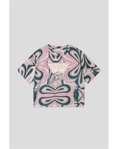 Хлопковая футболка с принтом Guess