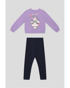 Комплект хлопковый из свитшота и брюк Ovs