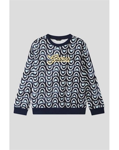 Свитшот хлопковый с логотипом бренда Guess