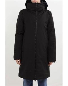 Пуховик удлиненный с объемным капюшоном Geox