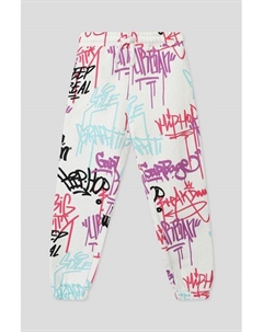 Хлопковые брюки на кулиске с принтом Gioco