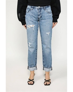 Джинсы рваные с эффектом потертости Guess