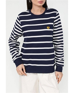 Свитшот хлопковый в полоску Desigual