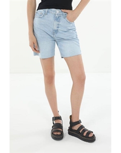 Шорты джинсовые с необработанным краем Guess