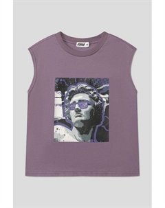 Майка хлопковая с принтом Gioco