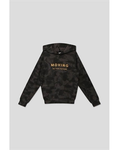 Хлопковое худи с принтом S.oliver