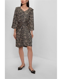 Платье с анималистическим принтом Boss