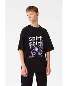 Футболка хлопковая с принтом Смена