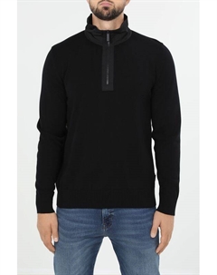 Пуловер хлопковый с воротником на молнии Calvin klein