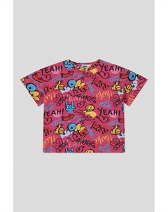 Футболка хлопковая с принтом Gioco