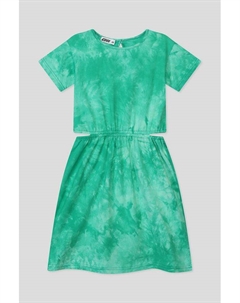 Платье хлопковое на эластичном поясе с вырезами на талии Gioco