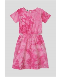 Платье хлопковое на эластичном поясе с вырезами на талии Gioco