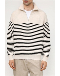 Пуловер с воротником на молнии в полоску Dunst