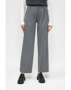 Широкие брюки с защипами в тонкую полоску More&more