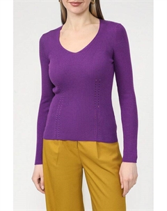 Пуловер с закругленным V-образным вырезом More&more