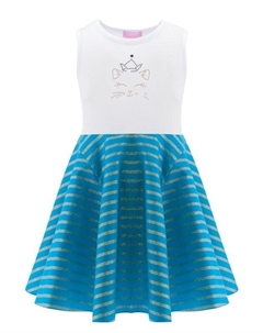 Хлопковое платье с расклешенной юбкой Evika kids