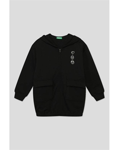 Хлопковая толстовка с накладными карманами Benetton