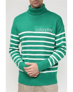 Свитер с высоким воротником в полоску Colorplay