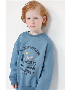 Свитшот с принтом из смесового хлопка Gioco