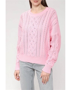 Пуловер с О-вырезом ажурной вязки Replay