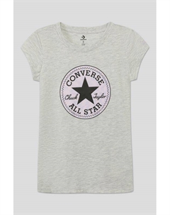 Хлопковая футболка с логотипом бренда Converse