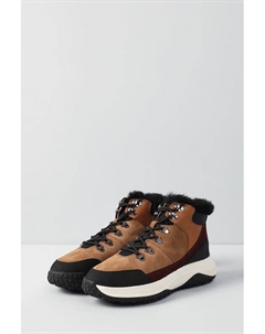 Утепленные ботинки на шнуровке Geox