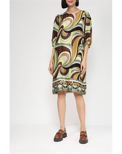 Атласное платье с принтом Cinque