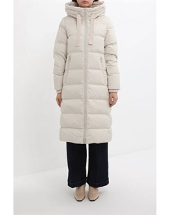 Пуховик удлиненного кроя с объемным капюшоном Marc o'polo