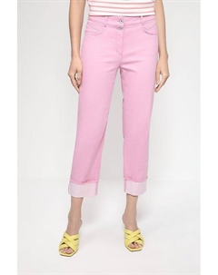 Однотонные джинсы с отворотами Bianca