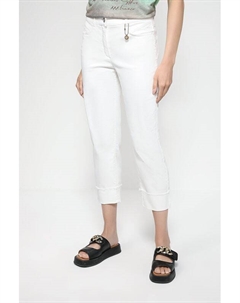 Однотонные джинсы прямого кроя с отворотами Bianca