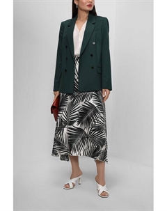 Юбка миди с принтом листья Boss