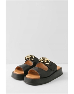 Кожаные сабо с декором Ever be