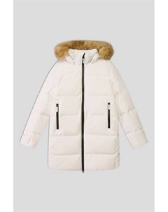 Стеганое пальто с меховой отделкой Reima