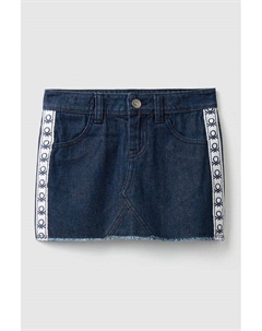 Джинсовая юбка с лампасами Benetton