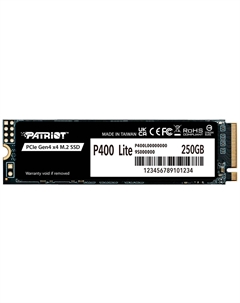 SSD накопитель Patriot Memory M.2 250GB P400 Lite PCIe (P400LP250GM28H) Patriot memory