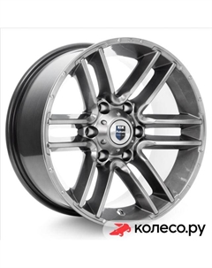 Литой диск Алгама (КС762) 8x17/6*139.7 D106.1 ET-10 Дарк платинум Кик