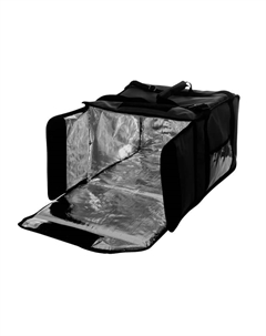 Термосумка на 9-10 пицц 420х420х500 мм черная с вентиляцией Restobag