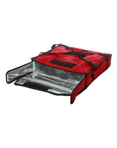 Термосумка на 2 пиццы 450х450х100 мм XXL красная с вентиляцией Restobag