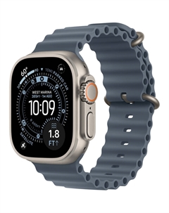 Смарт-часы Apple Watch Ultra 3 49 мм Natural, Ocean Band синий